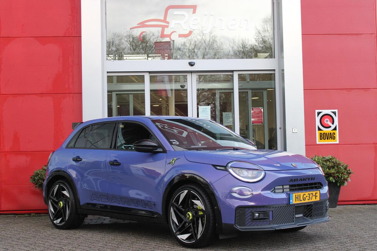 Abarth 600e SCORPIONISSIMA 280PK 54 kWh | SABELT PERFORMANCE SPORT STOELEN/BEKLEDING | ENGINE SOUND GENERATOR | PACK DESIGN SCORPIONISSIMA | PACK TECH SCORPIONISSIMA | PACK WINTER (STOEL VERWARMING/VOORRUITVERWARMING) | PACK SCORPION | 20" LICHTMETALEN VELGEN | ABART