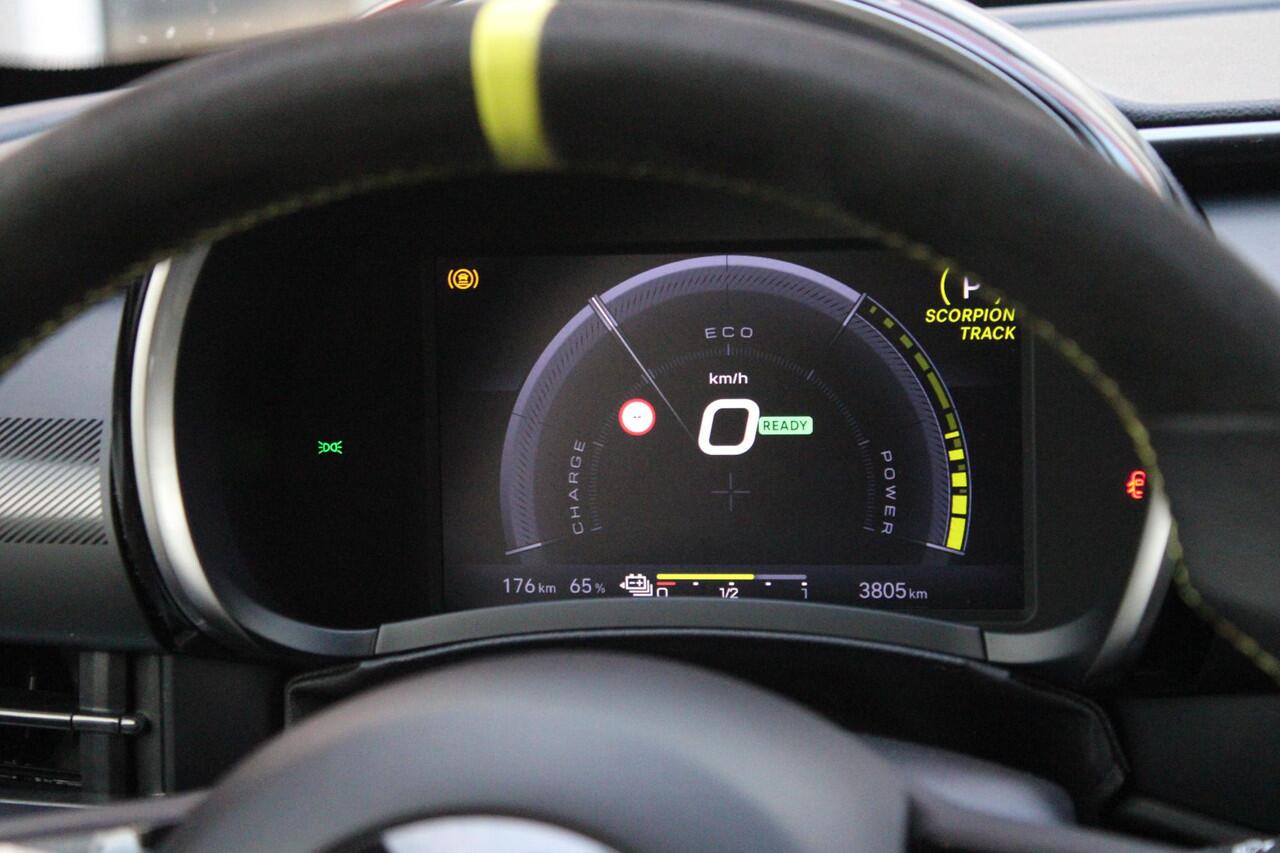 Abarth 600e SCORPIONISSIMA 280PK 54 kWh | SABELT PERFORMANCE SPORT STOELEN/BEKLEDING | ENGINE SOUND GENERATOR | PACK DESIGN SCORPIONISSIMA | PACK TECH SCORPIONISSIMA | PACK WINTER (STOEL VERWARMING/VOORRUITVERWARMING) | PACK SCORPION | 20" LICHTMETALEN VELGEN | ABART