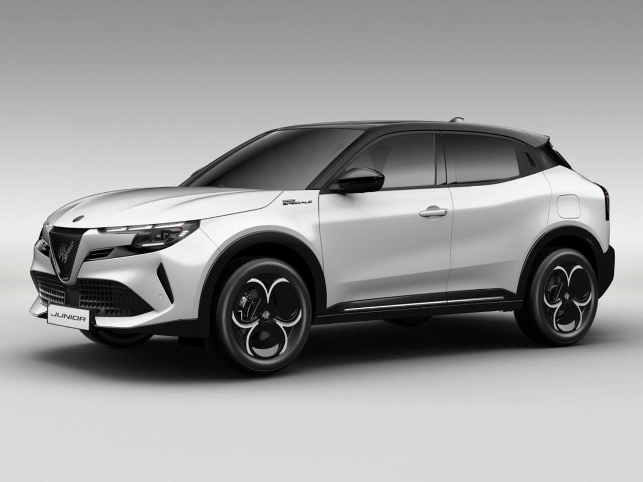 Alfa Romeo Junior 1.2 Turbo Hybrid Ibrida Sport Speciale | Snel leverbaar | Pack Techno | Schuif/Kanteldak | Sempione White, Dak Zwart | Verwarmbare Voorruit