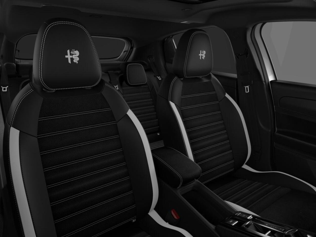 Alfa Romeo Junior 1.2 Turbo Hybrid Ibrida Sport Speciale | Snel leverbaar | Pack Techno | Schuif/Kanteldak | Sempione White, Dak Zwart | Verwarmbare Voorruit