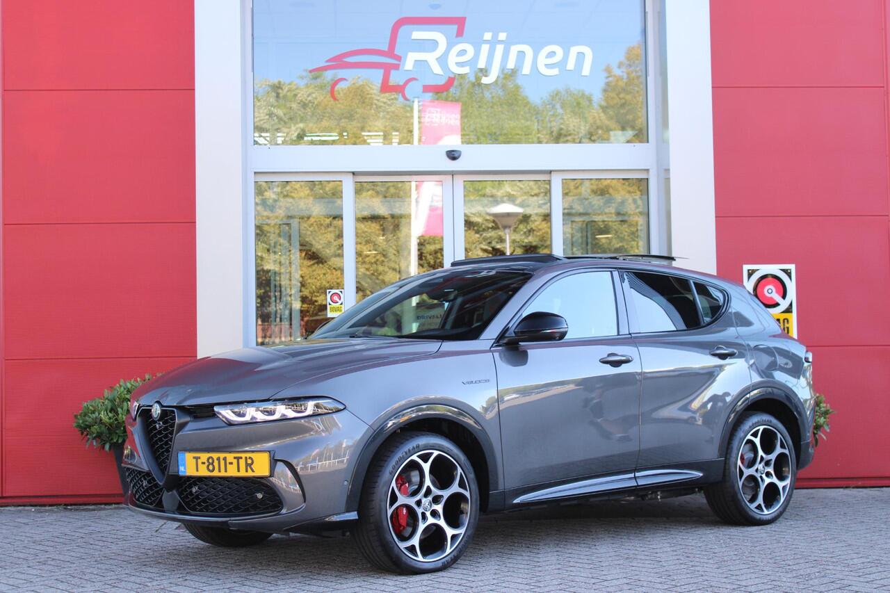 Alfa Romeo Tonale PHEV 280PK VELOCE | NIEUWE AUTO! | PANORAMISCH SCHUIF/KANTEL DAK | WINTERPACK: STOEL/STUUR VERWARMING | TECHNOLOGY PACK: PARKEERWAARSCHUWING VOOR EN ACHTER/360° CAMERA/AUTOMATISCH INPARKEREN/ AUTONOMOUS DRIVING LEVEL 2: ADAPTIVE CRUISE CONTROL/LANE CENTER