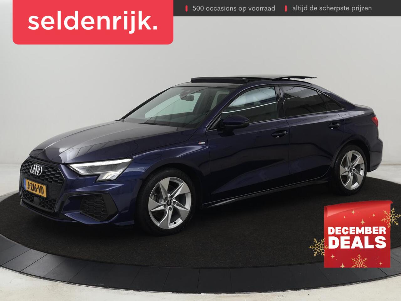 Audi A3 35 TFSI S edition | Panoramadak | Virtual Cockpit | Full LED | Carplay | Sportstoelen | Half leder | Navigatie | Climate control | Parkeerhulp | Bluetooth