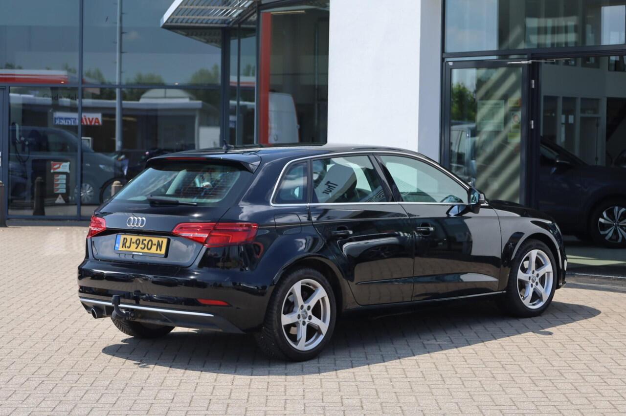 Audi A3 SPORTBACK 1.0 TFSI Sport Lease Edition 116PK / 85kW, NL auto, trekhaak, sportstoelen, 17" LMV, sierlijsten, navigatie, parkeersensoren achter, cruise control
