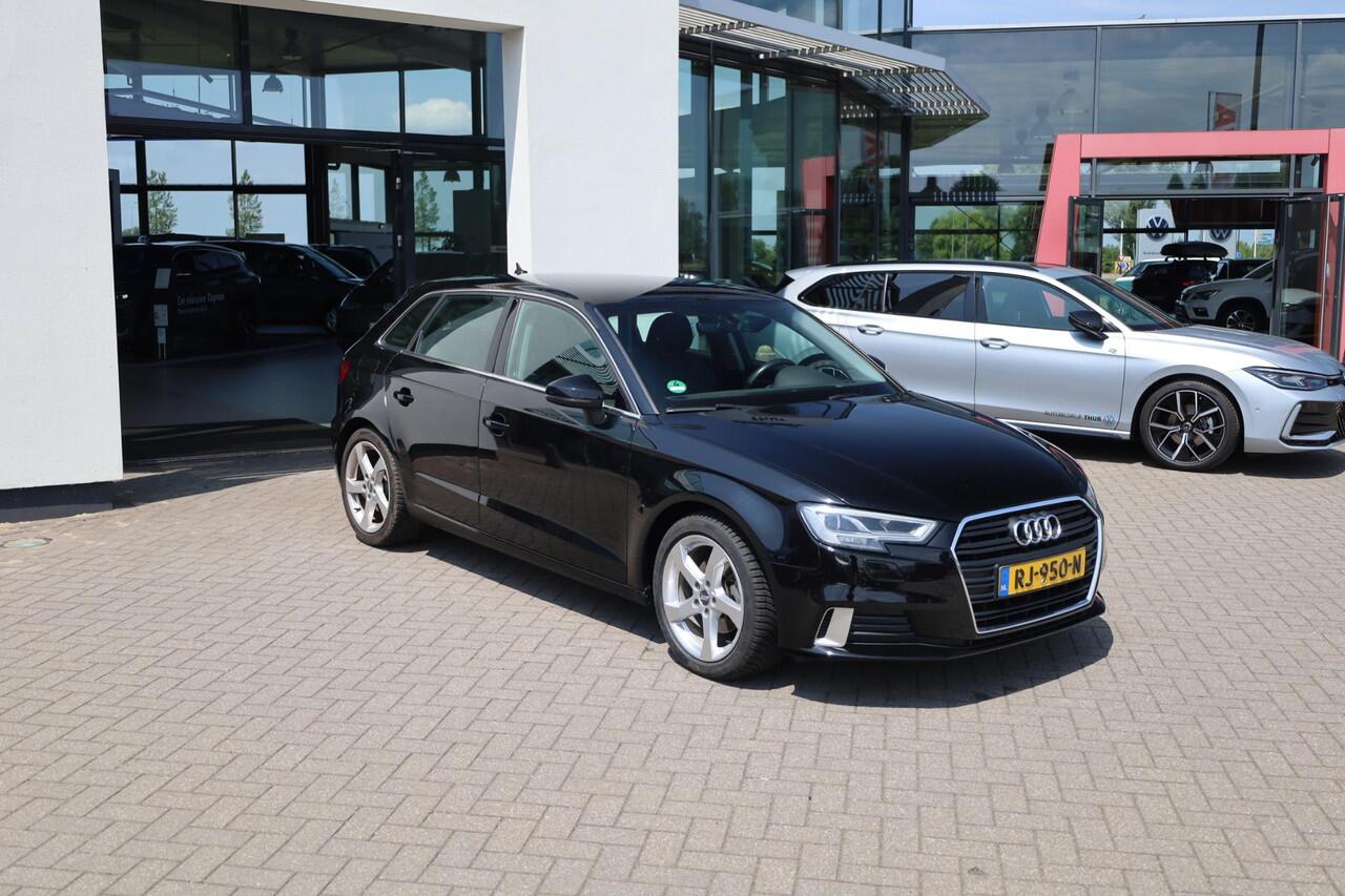 Audi A3 SPORTBACK 1.0 TFSI Sport Lease Edition 116PK / 85kW, NL auto, trekhaak, sportstoelen, 17" LMV, sierlijsten, navigatie, parkeersensoren achter, cruise control