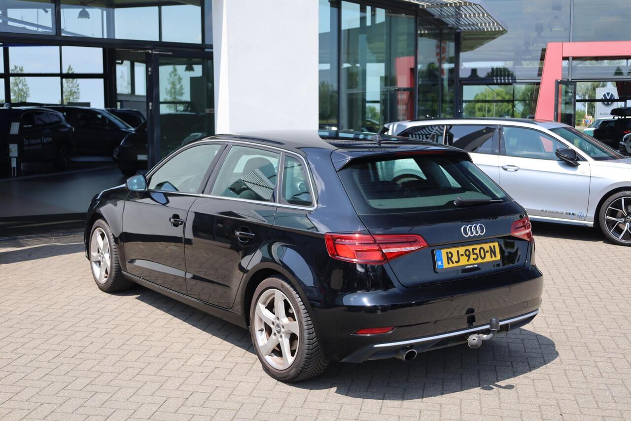 Audi A3 SPORTBACK 1.0 TFSI Sport Lease Edition 116PK / 85kW, NL auto, trekhaak, sportstoelen, 17" LMV, sierlijsten, navigatie, parkeersensoren achter, cruise control