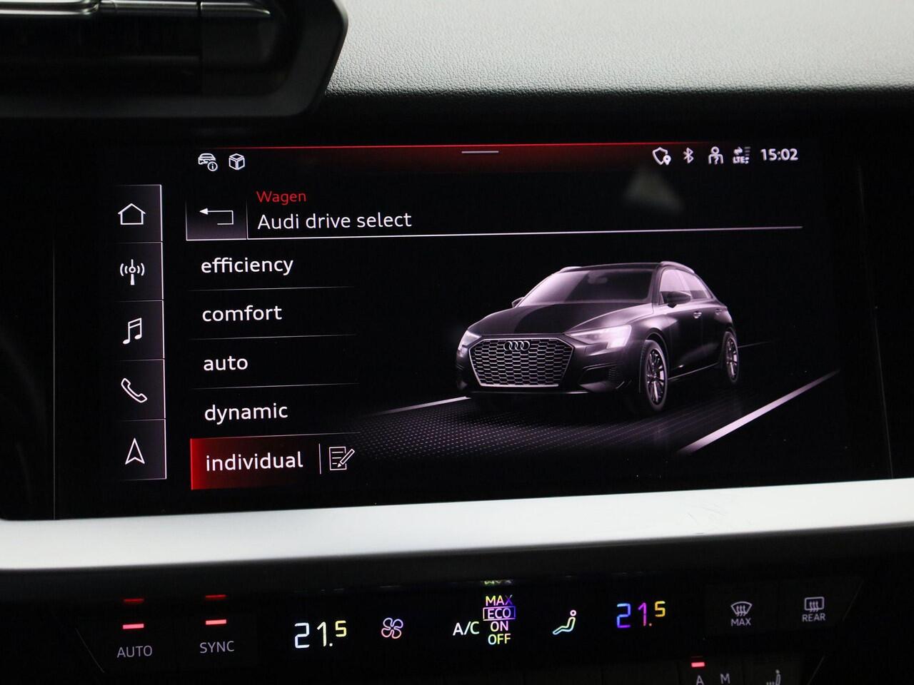 Audi A3 SPORTBACK 40 TFSIe 150kW/204PK Advanced edition · Camera · Apple/Android Car Play · Stoelverwarming · Adaptive Cruise Control · Head-up display · Elektrische kofferbakklep ·