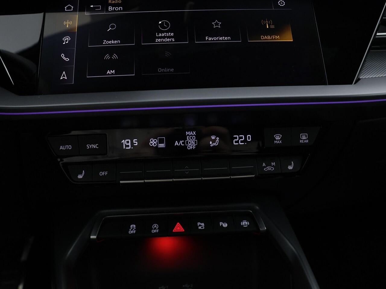 Audi A3 SPORTBACK 35 TFSI 150pk S-tronic S edition · Sonos Audio · Camera · Apple/Android Car Play · Adaptive Cruise Control · Sfeerverlichting · Afgevlakt Stuurwiel · 18'' Inch · Garantie t/m 29-10-2028 of 100.000km