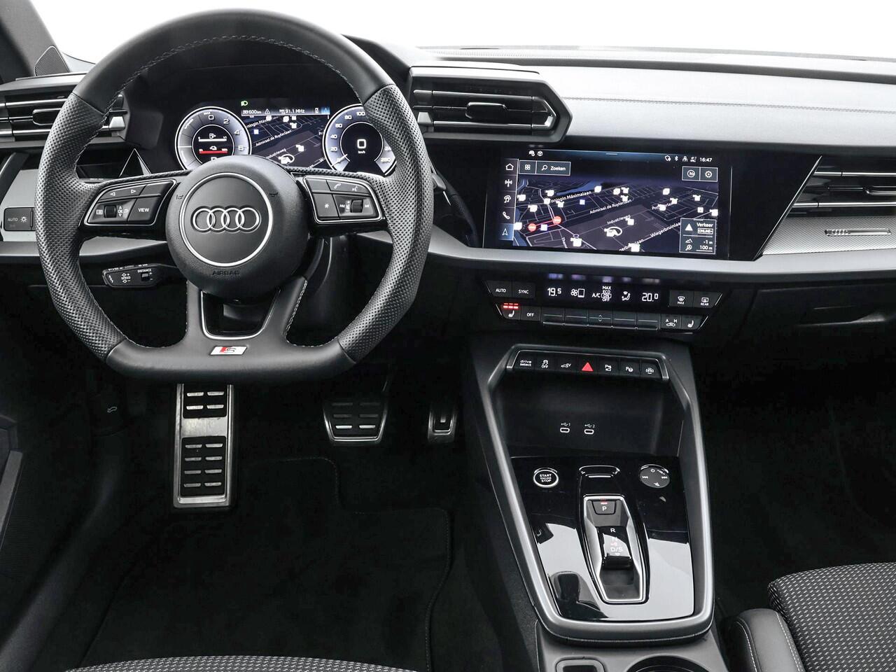 Audi A3 SPORTBACK 40 TFSIe 204pk S-tronic S edition · Camera · Apple/Android Car Play · Navigatie · P-Sensoren · Park Assist · 17'' Inch · Garantie t/m 08-07-2029 of 100.000km