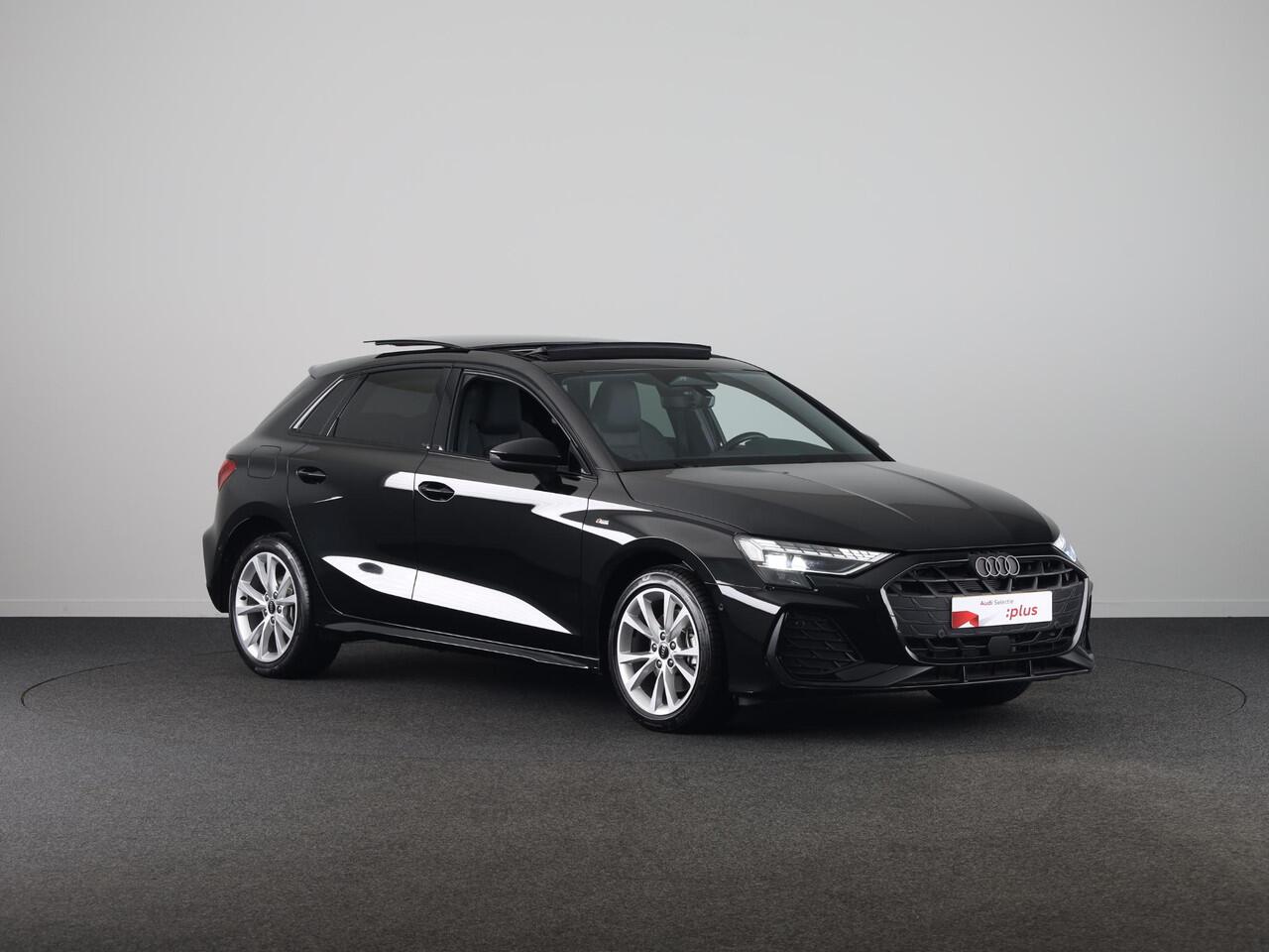 Audi A3 SPORTBACK 40 TFSI e S edition 204 pk S-tronic | Verlengde garantie | Navigatie | Panoramadak | Parkeersensoren (Park assist) | Achteruitrijcamera | Stoelverwarming | S-Line |
