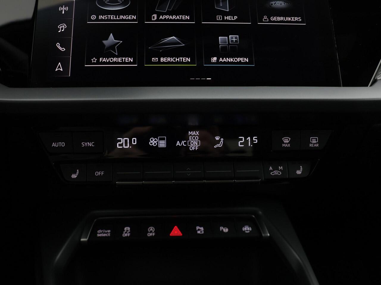 Audi A3 SPORTBACK 35 TFSI S edition 150 PK · Assis.pak Driving+Parking plus · Comfortpakket plus · Optiekpakket zwart plus