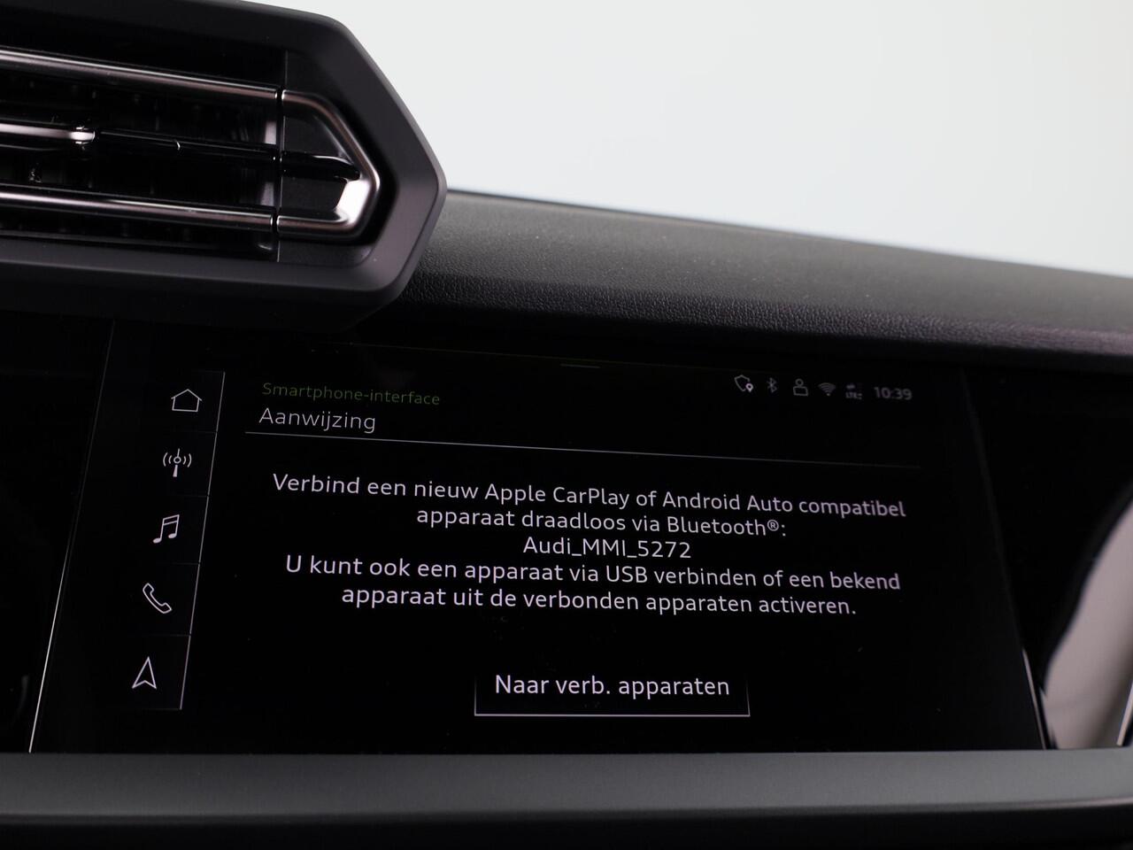 Audi A3 SPORTBACK 40 TFSI e Pro Line 204pk | 18 inch Lichtmetalen velgen | Parkeercamera| Navigatie via App | Stoelverwarming