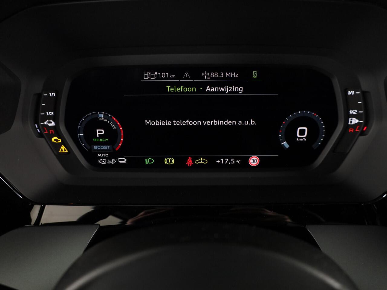 Audi A3 SPORTBACK Pro Line 40 TFSI e 204 pk | Assis.pak Driving+Parking plus | Led v+a, dyna. knipper. achter | Sportstoelen zwarte stof | Stoelverwarming voor |