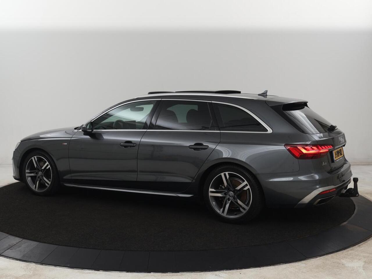 Audi A4 40 TFSI Launch edition Sport | Panoramadak | Trekhaak | Sportstoelen | DAB | Carplay | Virtual Cockpit | Half leder | Full LED | Navigatie | Parkeerhulp | Sportstuur | S Line