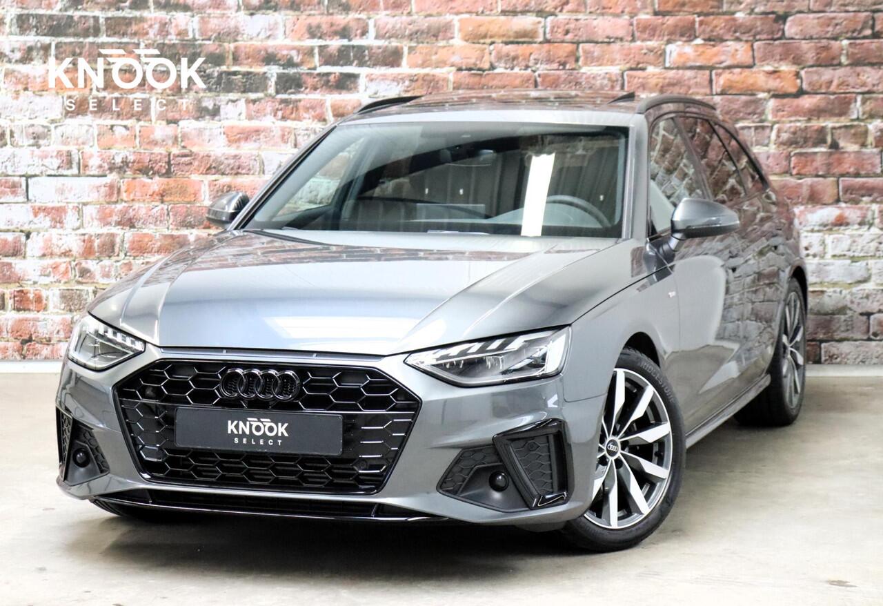 Audi A4 Avant 35 TFSI S Edition Competition Automaat / Panoramadak / Optic Black / Adaptieve Cruise Control / 18 Inch / LED / Stoelverwarming / Navigatiesysteem / Achteruitrijcamera / Extra Getint Glas / Climate Control