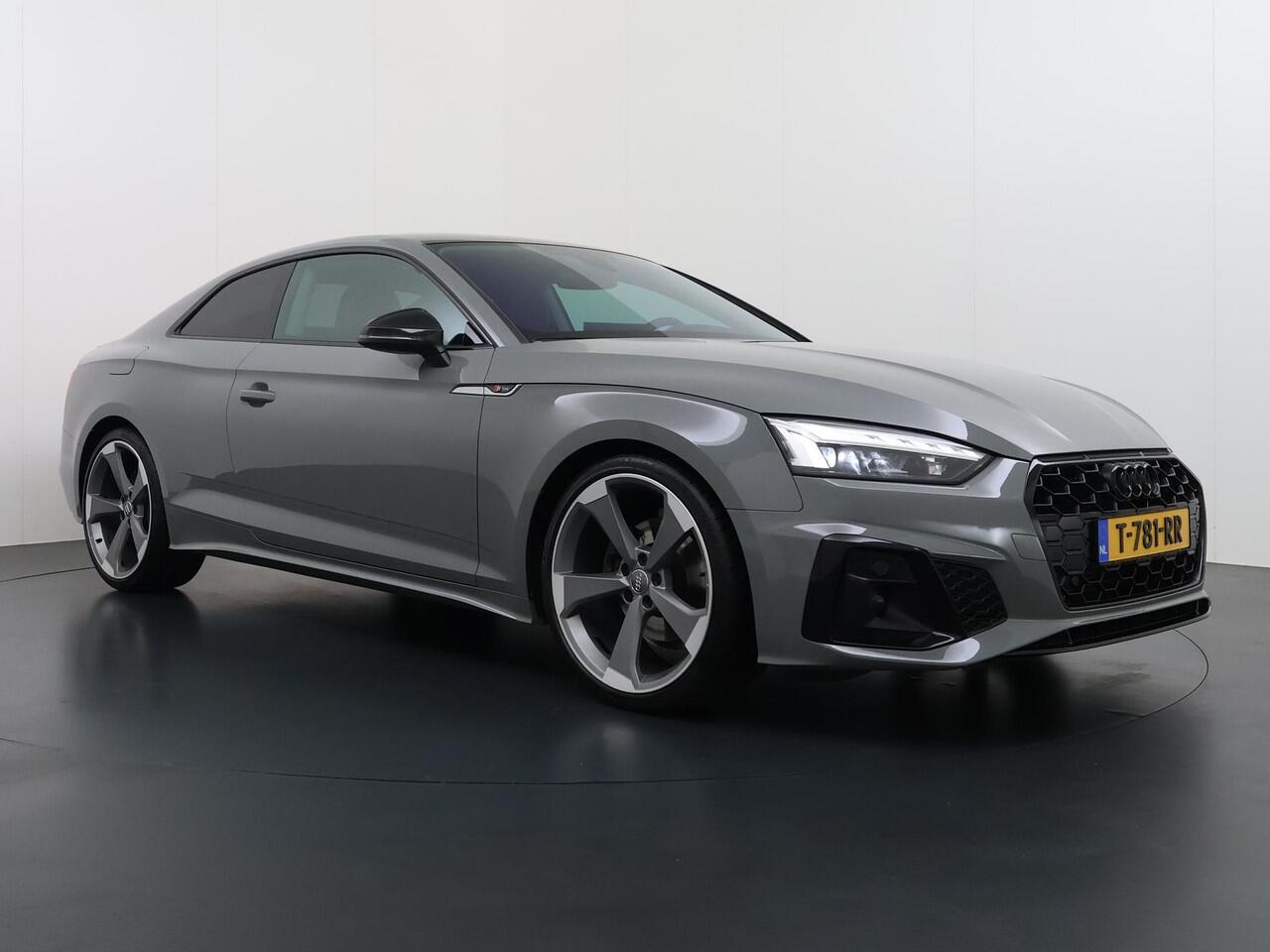 Audi A5 Coupé 40 TFSI S edition | S LINE IN- EN EXTERIEUR | TOPSTAAT! | 20 INCH| LEER| CAMERA| STOELVERWARMING| MATRIX LED| QUANTUM GRIJS