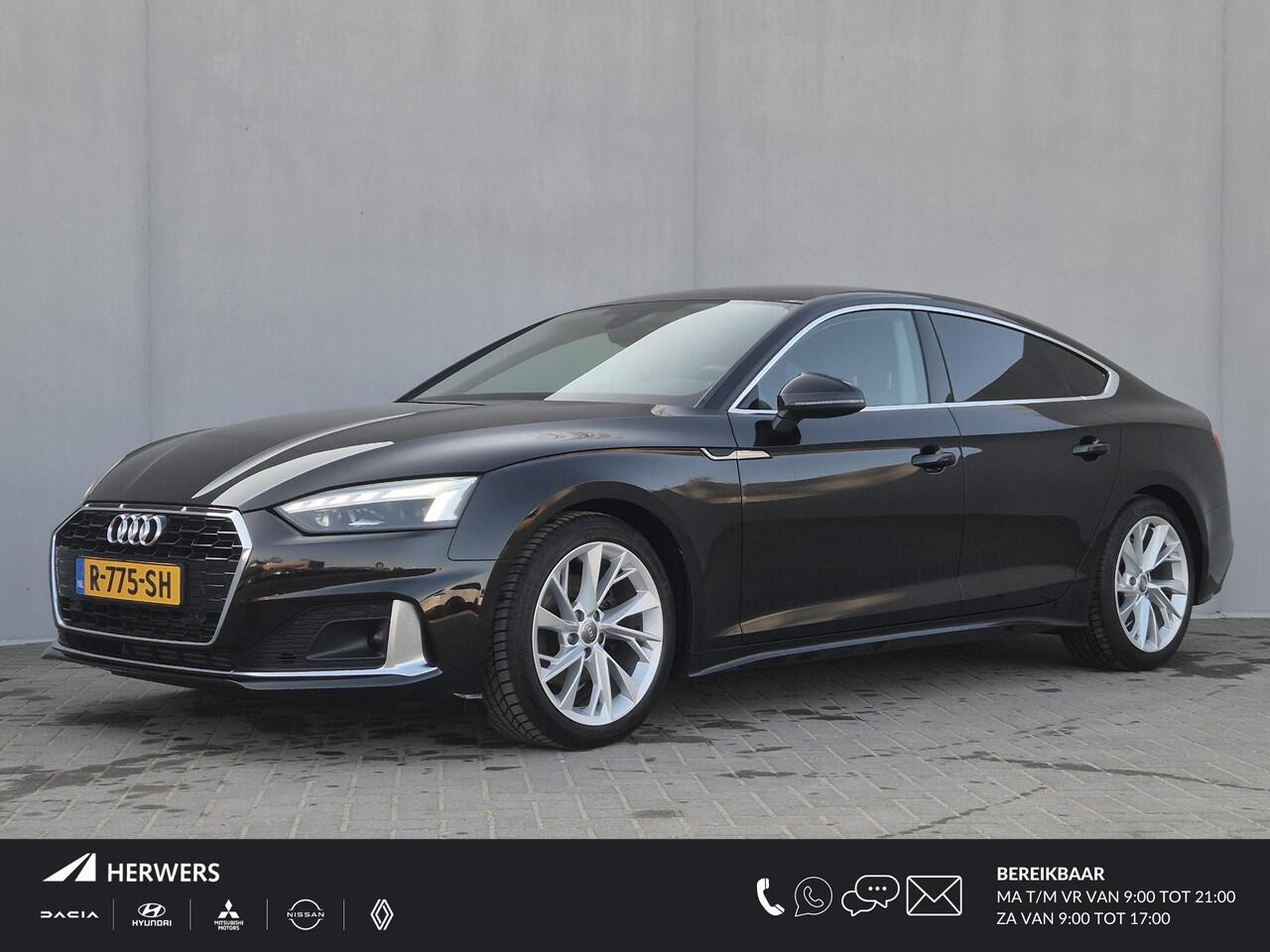 Audi A5 Sportback 40 TFSI Launch edition Sport / Facelift / Assitentie pakket Rijden / Assistentie pakket Parking / Trekgewicht 1500 kg / Elektrische achterklep / Stoelen met massage functie / Stoelverwarming / Adaptief cruise control / Achteruitrijcamera / Keyle