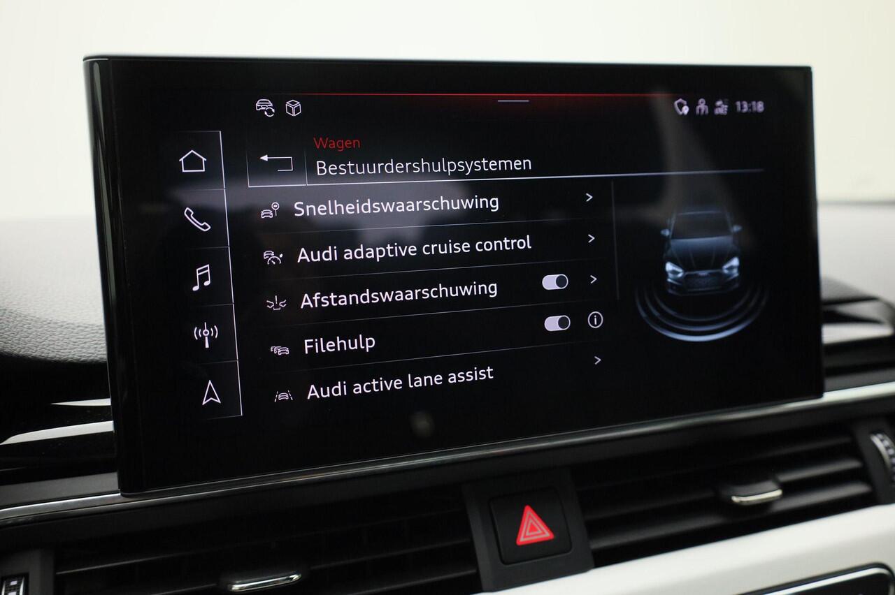 Audi A5 Sportback 40 TFSI/204PK S Line · Leder · Elektrische stoel verstelling · Camera · Apple/Android Car Play · Adaptive Cruise Control ·