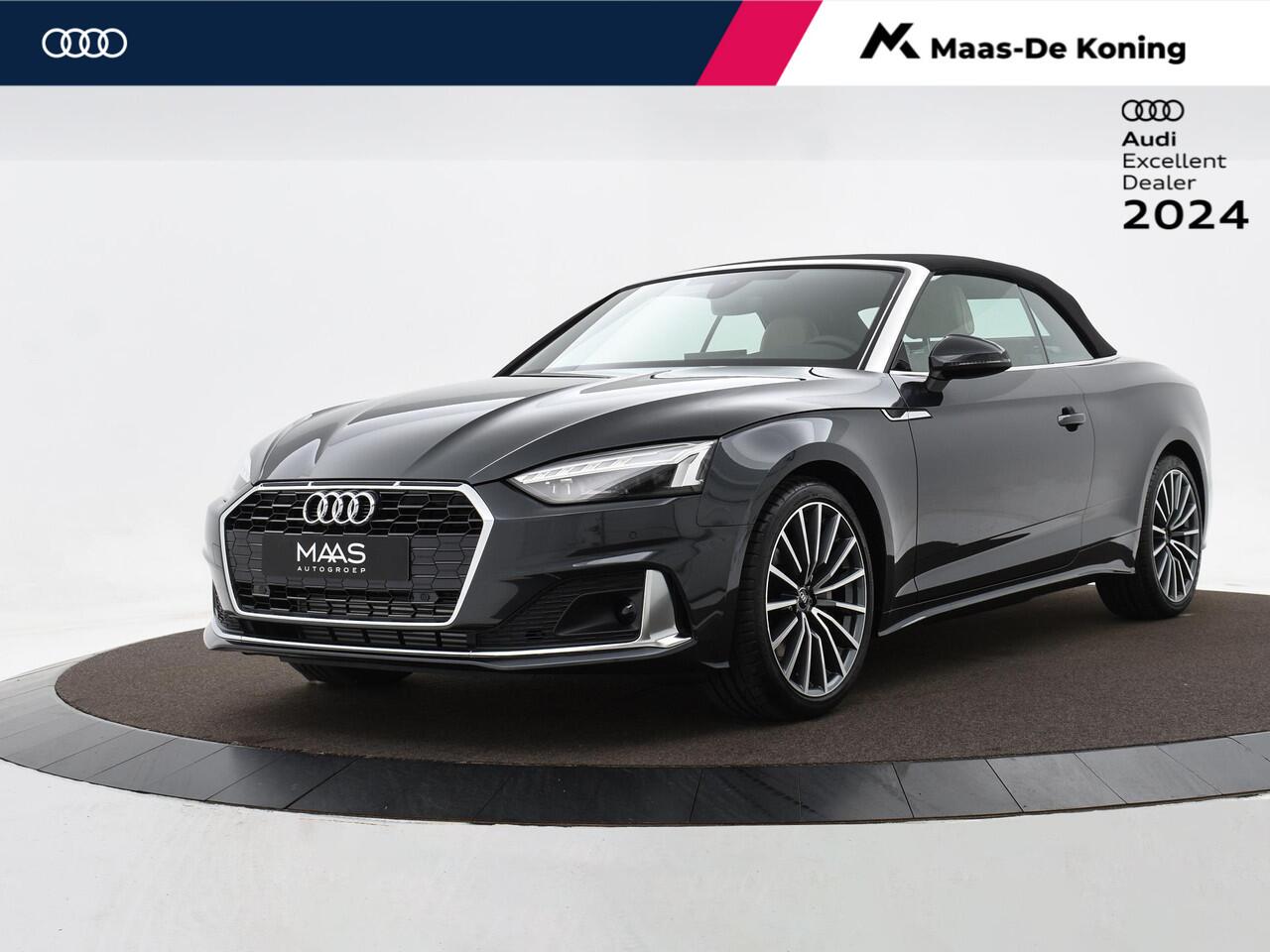 Audi A5 Cabriolet Advanced edition 40 TFSI 204 PK Cabriolet · MEGA Sale · Nekverwarming · Stoelverwarming · Lederen bekleding