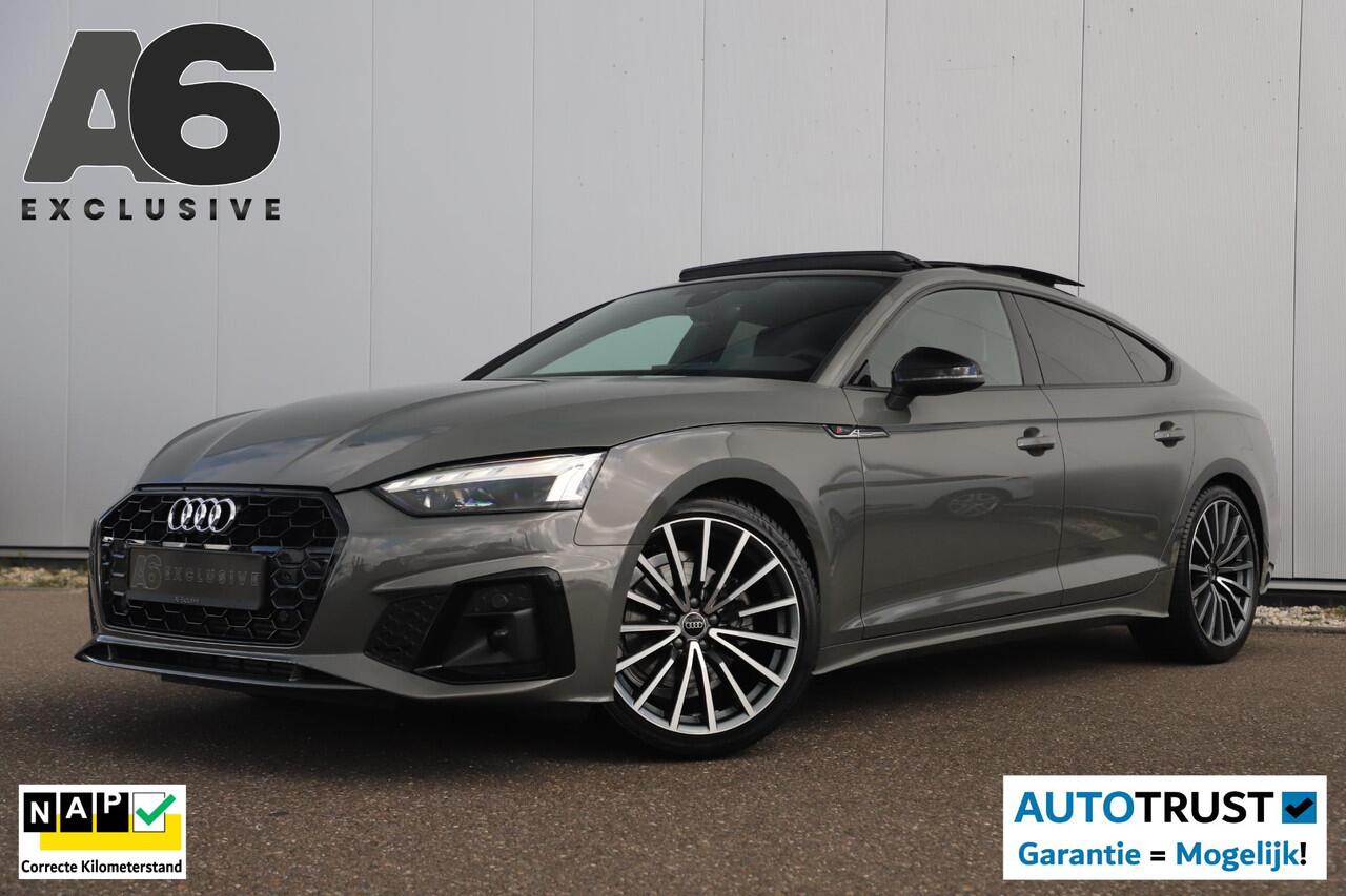 Audi A5 Sportback 35 TFSI S edition Competition Black Pack Panoramadak B&O Virtual LED Matrix Navigatie Achteruitrijcamera Carplay Half Leder Stoelverwarming NAP Dealer Onderhouden!
