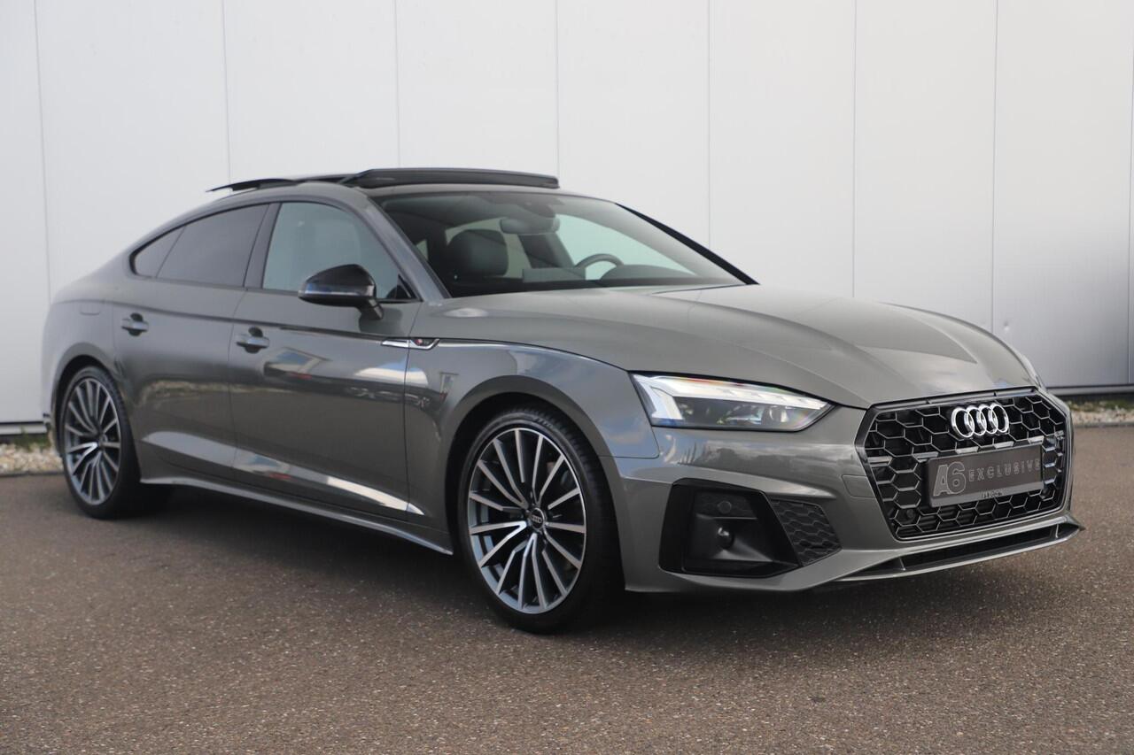 Audi A5 Sportback 35 TFSI S edition Competition Black Pack Panoramadak B&O Virtual LED Matrix Navigatie Achteruitrijcamera Carplay Half Leder Stoelverwarming NAP Dealer Onderhouden!