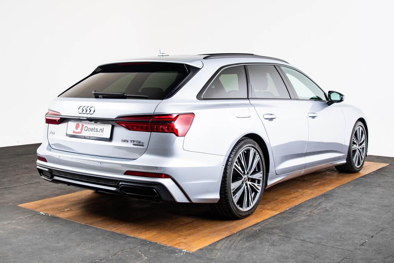 Audi A6 Avant 55 TFSI e quattro Pro Line S Competition Trekhaak - Panoramadak - Adaptive cruise control - Stoelverwarming vóór - Sportstoelen - Privacy glas - Optiekpakket zwart - Audi sound system - Achteruitrijcamera -