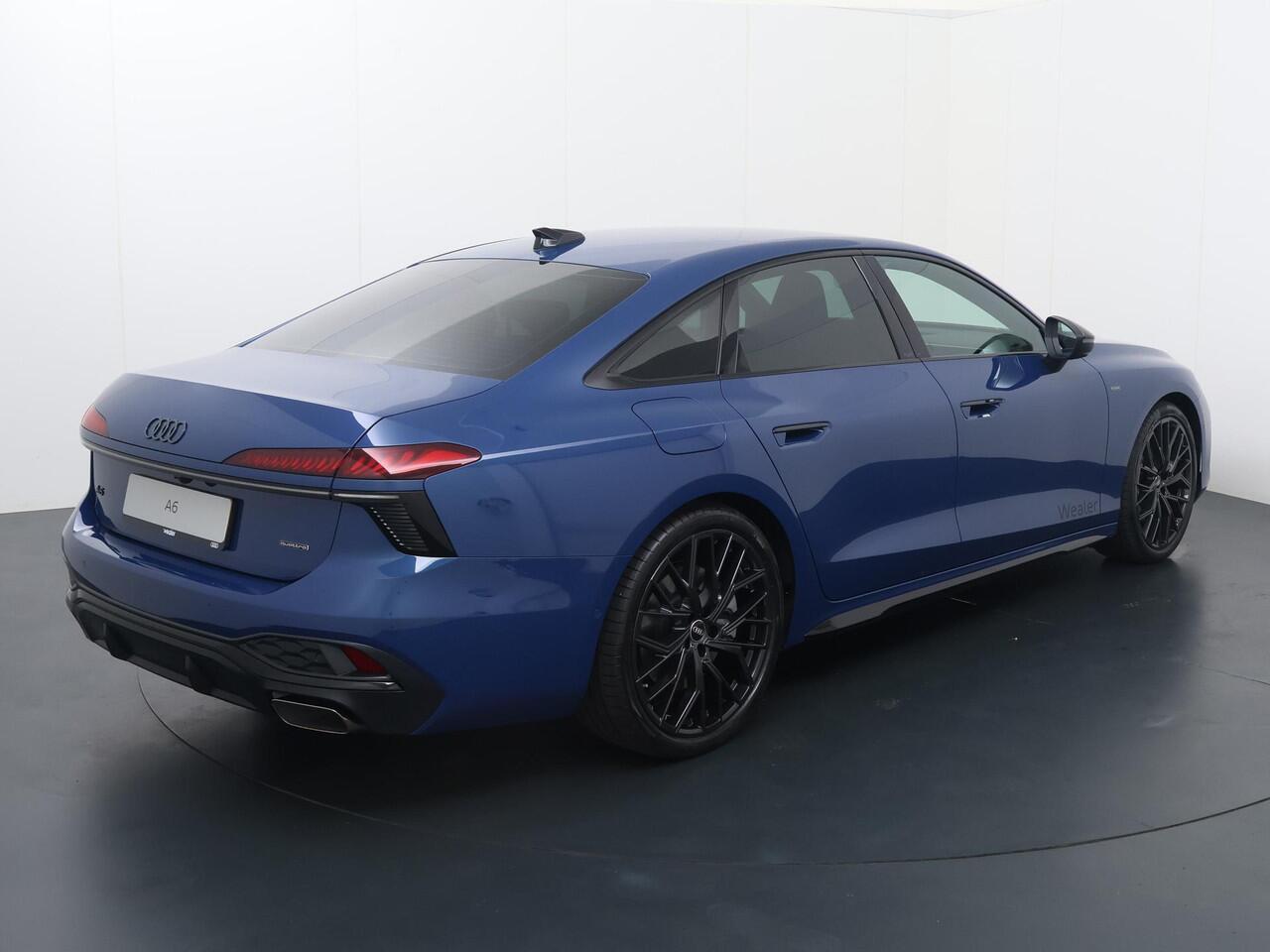 Audi A6 Limousine e-hybrid quattro S-Edition | Akoestisch glas | Lichtpakket pro met ambient lighting | S line exterieur | S-interieur sportstoelen zwart alcantara | Tech plus | Adaptive cruise assist plus | Memory Seats | 21 Inch LM-Velgen Audi sport Multispaaks