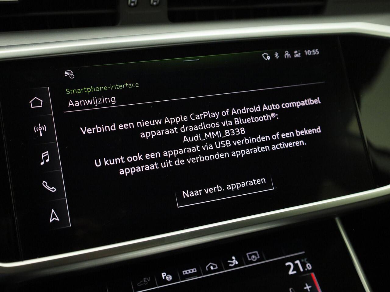 Audi A7 Sportback 55 TFSIe 270kW/367PK quattro S Line · Panoramadak · 360° Camera + Parkeersensoren · Leder · Trekhaak· Garantie t/m 10-01-2028 of 80.000km