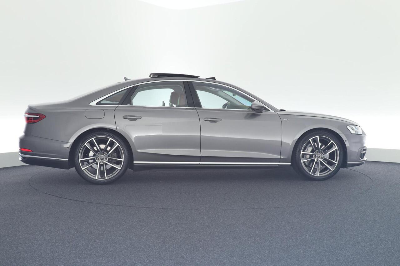 Audi A8 55 TFSI 340pk quattro Pro Line Plus Cognac Leder B&O Panoramadak Memory 360Camera Head-Up Standkachel Keyless Navigatie