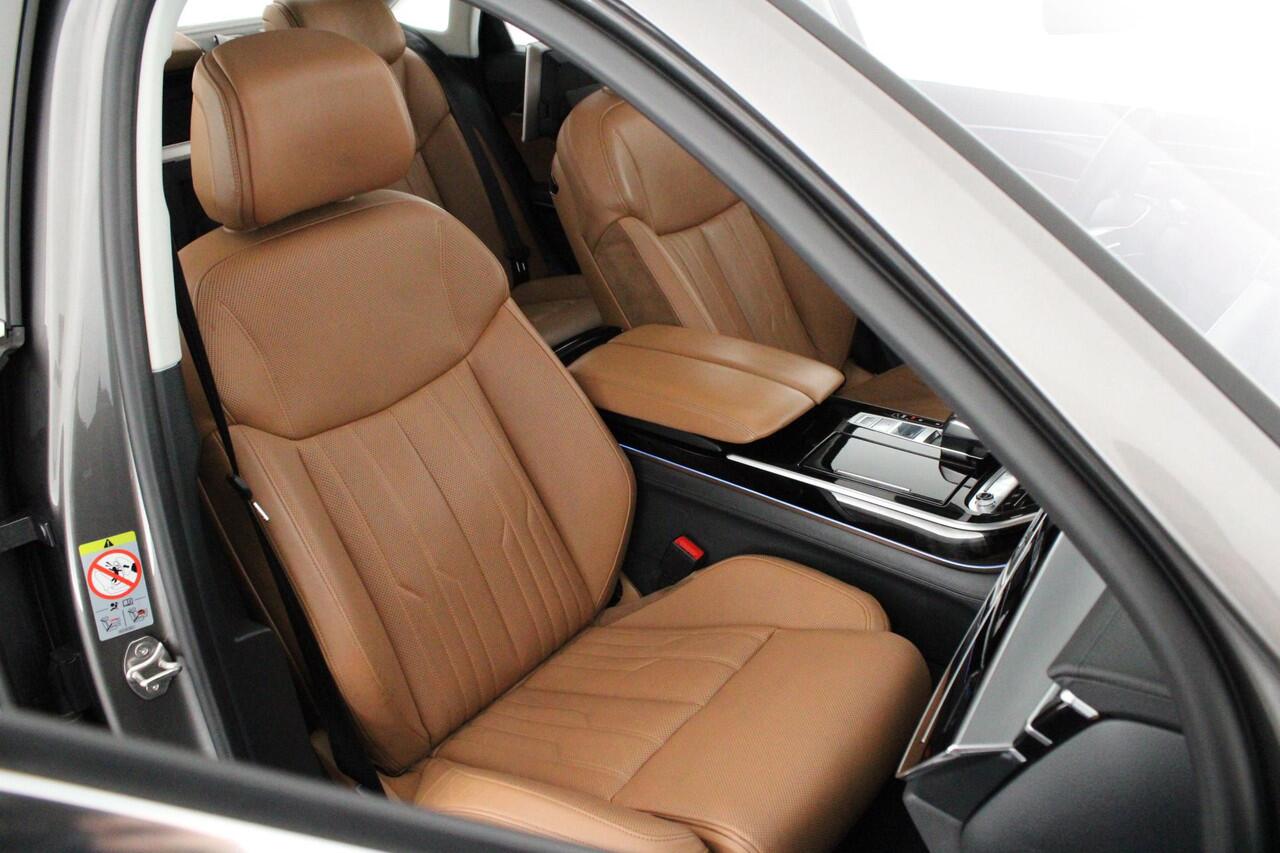 Audi A8 55 TFSI 340pk quattro Pro Line Plus Cognac Leder B&O Panoramadak Memory 360Camera Head-Up Standkachel Keyless Navigatie