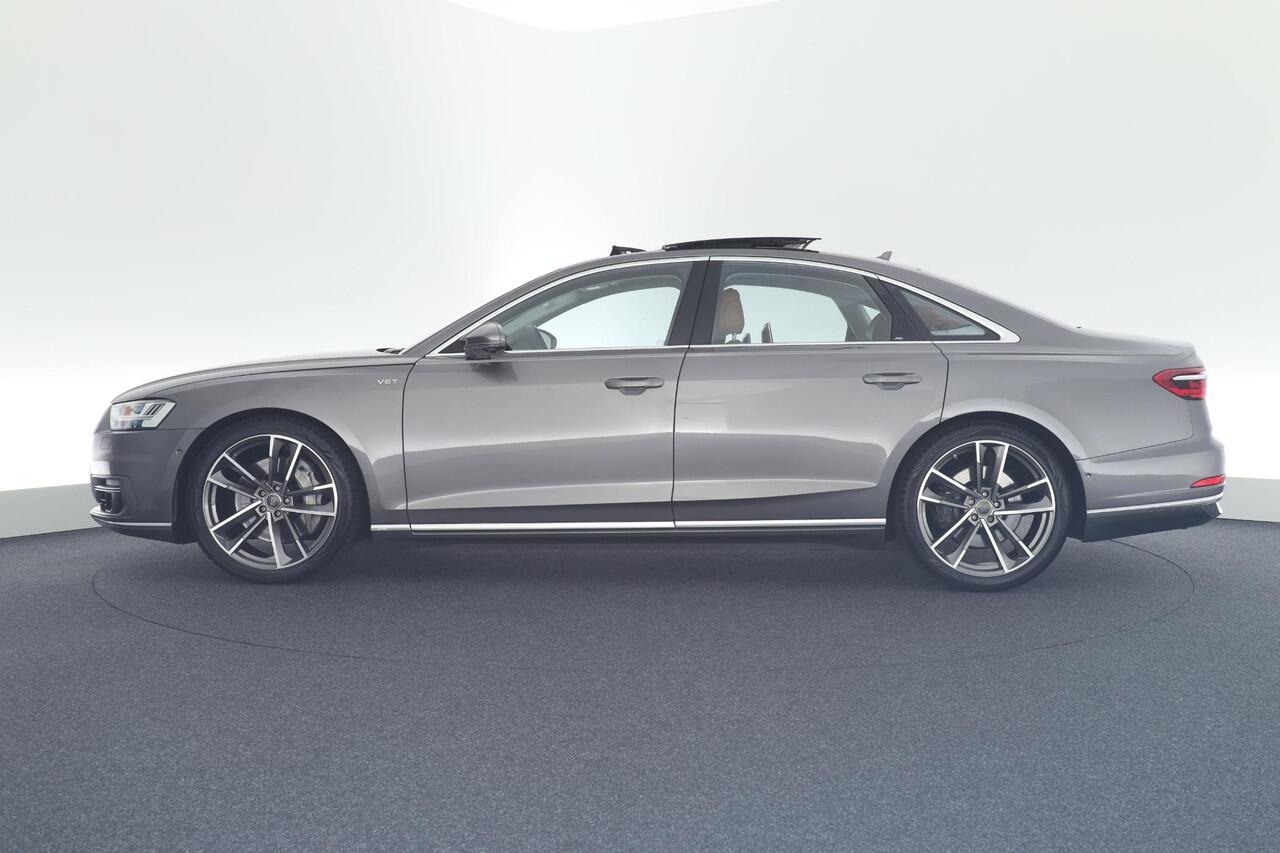 Audi A8 55 TFSI 340pk quattro Pro Line Plus Cognac Leder B&O Panoramadak Memory 360Camera Head-Up Standkachel Keyless Navigatie