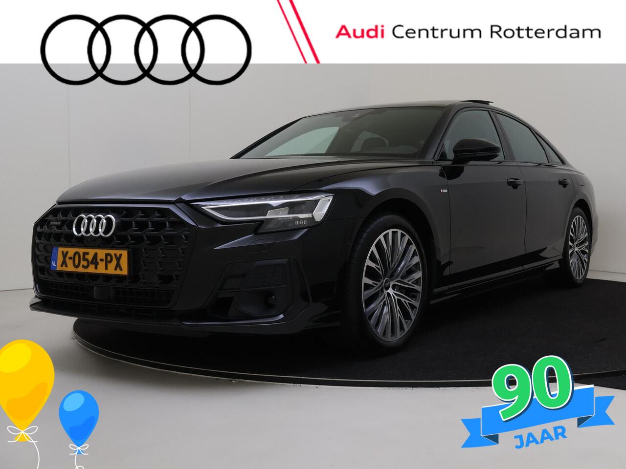 Audi A8 60 TFSI e quattro | Panoramadak | Luchtvering | Bang & Olufsen | 360 camera | 4-zone airco inclusief stoelverwarming achter | Head-up display | Stoelventilatie voor inclusief massagefunctie | Servosluiting portieren | LED matrix verlichting |