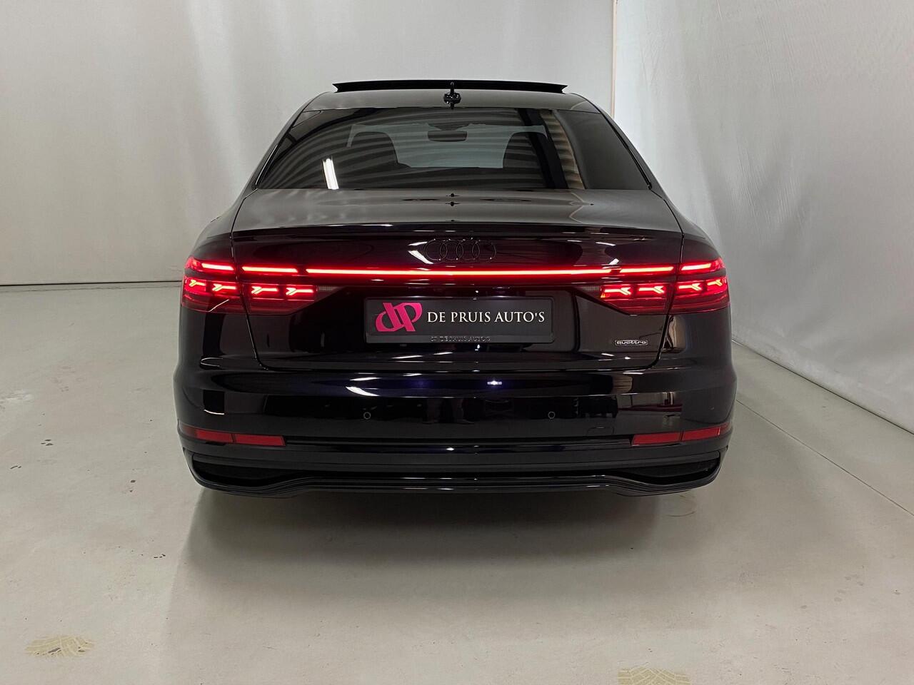 Audi A8 60 TFSI e quattro Matrix Pano Head Up Verwarmd stuurwiel Memory Masage Stoelkoeling B&O Garantie tot 08-10-2029