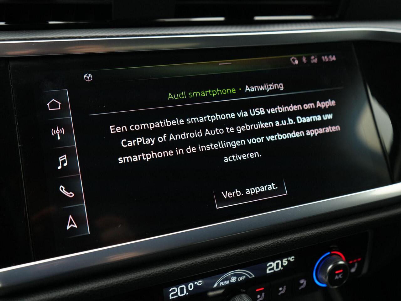 Audi Q3 35 TFSI 150 pk S-tronic Advanced | Matrix LED | Leder | Parkeersensoren voor/achter | Stoelverwarming | Cruise Control | Side Assist | 18 inch