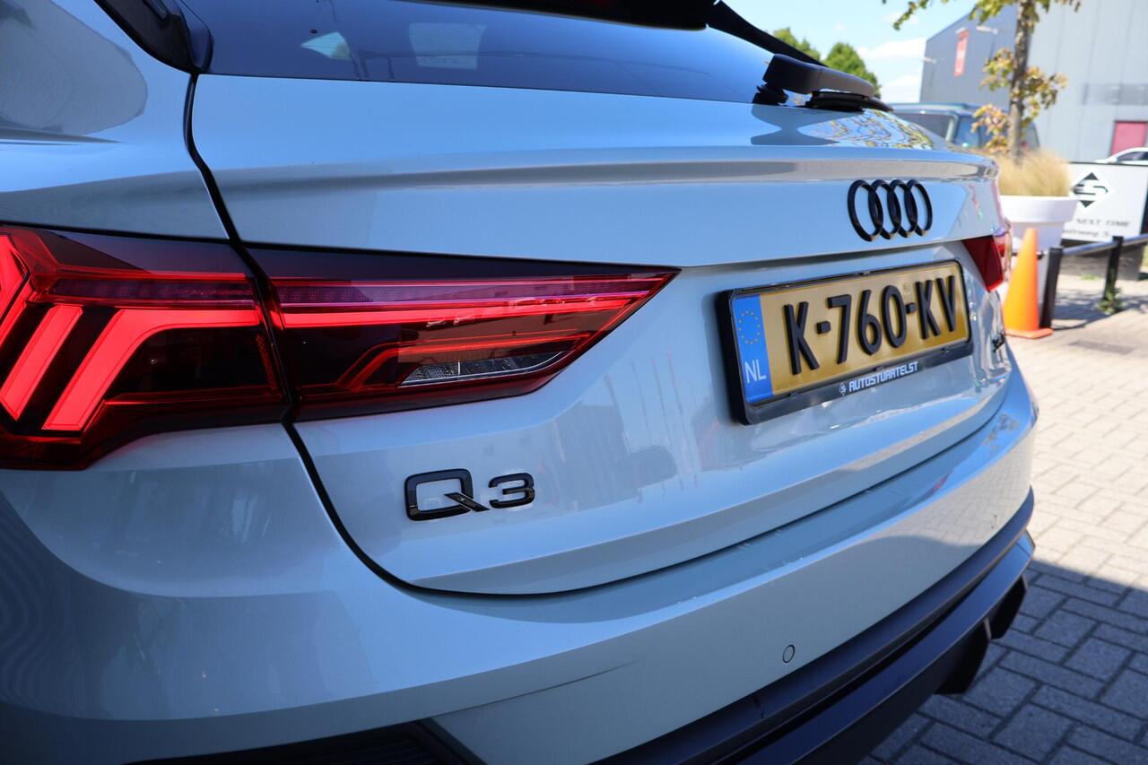 Audi Q3 Sportback 35 TFSI S Edition 2e Eigenaar | Dealer Onderh | NL-Auto | BTW | Pano | S-Line | Sfeer | B&O | Donkere Hemel | Vitrual Cockpit | ELek Klep | Navi | PDC | Full Led | Carplay | Climate