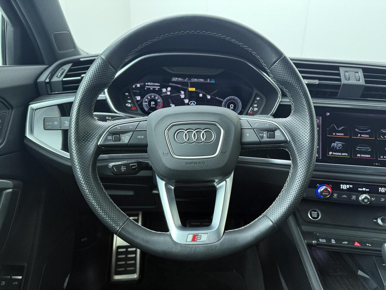 Audi Q3 Sportback 45 TFSI e S Edition | 245 PK | SoH 91% | Virtual pedal achterklep | B&O soundsystem | Matrix LED koplampen | Adaptive cruise control | S line |