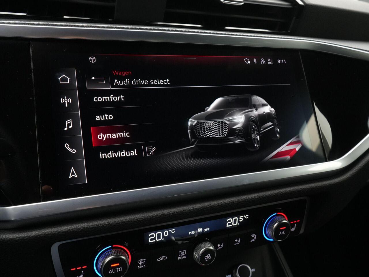 Audi Q3 Sportback 45 TFSI e 245 pk S-tronic S Edition / S-Line | Panoramadak | Trekhaak | Rondomzicht camera | Stoel- stuurverwarming | Optiekpakket zwart plus | ACC | | Privacy glas | 19 inch