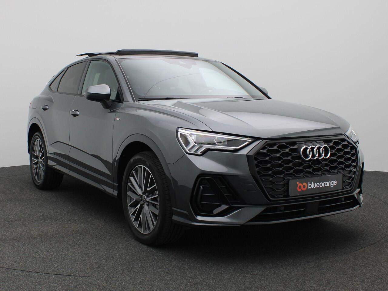 Audi Q3 Sportback 45 TFSI e S Edition 245PK S-Tronic SOH 99%, Pano-Schuifdak, Trekhaak, 19" LM Velgen, Adaptieve Cruise Control, Achteruitrijcamera