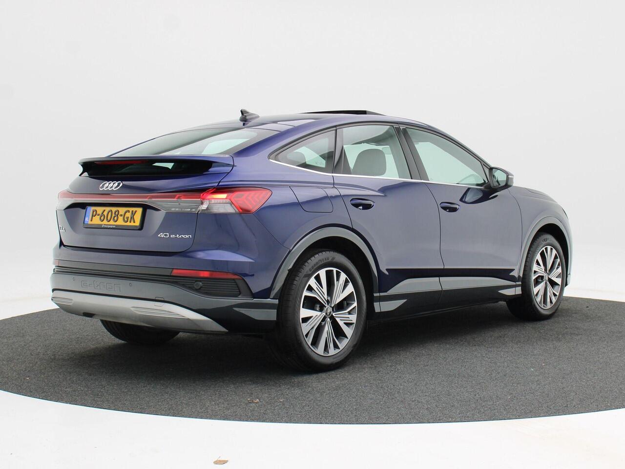 Audi Q4 Sportback e-tron 40 77 kWh 204 Pk Automaat | Panoramadak | Volledig Leder | Virtual Cockpit | Elektrische Achterklep | LED | 19 Inch | 109.106 Km