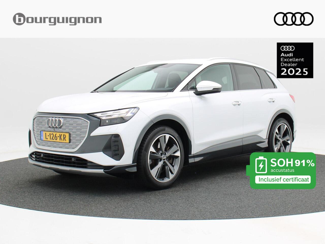 Audi Q4 e-tron 40 Launch edition Advanced 77 kWh 204 Pk Automaat | SOH 91% | Adaptive Cruise | Climate Control | Stoelverwarming | Navigatie | Camera | Carplay | 137.503 Km!!