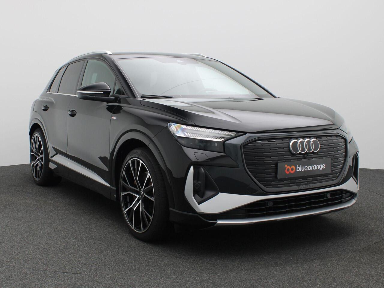 Audi Q4 e-tron 40 S edition 77 kWh 204PK Aut. SOH 96%, Warmtepomp, Dynamic Chassis, Adaptieve Cruise Controle, Matrix LED-Verlichting, 20" LM Velgen, Stoelverwarming, Elektr. Achterklep