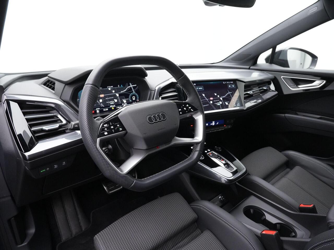 Audi Q4 e-tron 45 Quattro S edition 77 kWh 265 pk / S-Line | Warmtepomp | Matrix LED | Achteruitrijcamera | Stoelverwarming | Adaptive Cruise