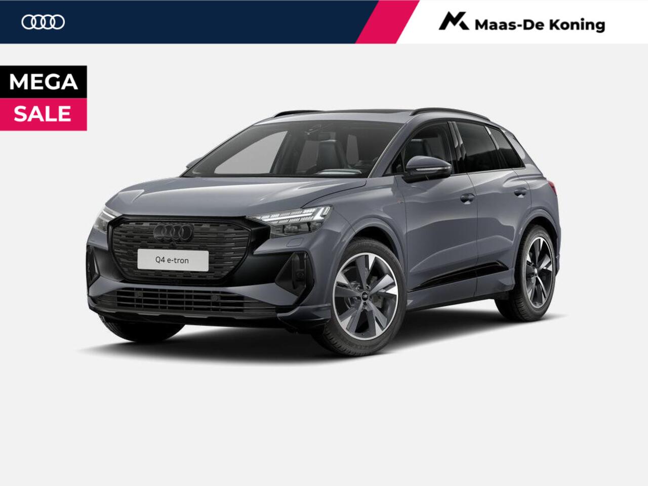 Audi Q4 e-tron S Edition e-tron 45 210kW/286pk 82Kwh Hatchback El Audi Q4 e-tron 45 quattro S Edition 286 PK · MEGA Sale · Comfortpakket · 20" LM Velgen · Glazen panoramadak