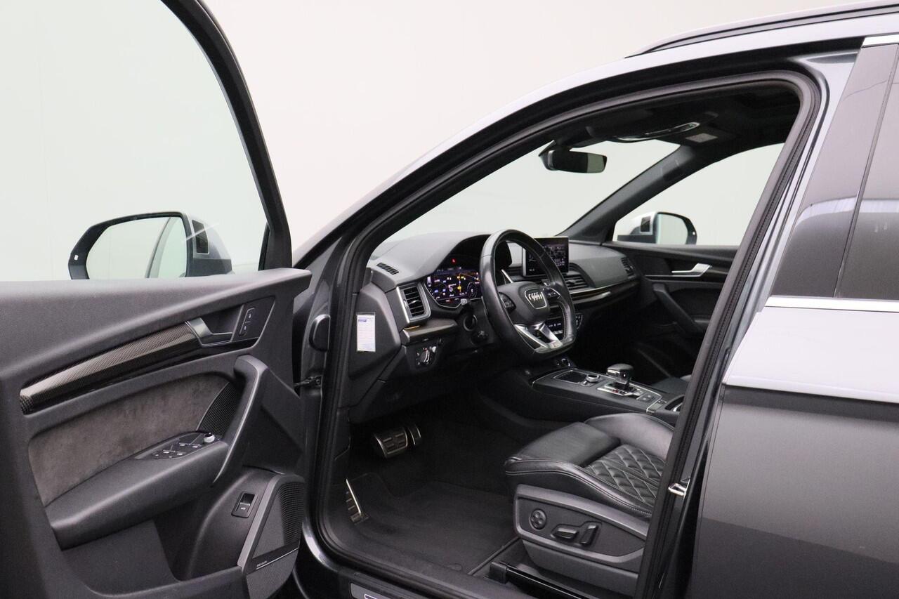 Audi Q5 3.0 TFSI SQ5 quattro 2018 Panoramadak | 360 Camera | Bang & Olufsen | Trekhaak | Luchtvering | Carplay | Cruise control | Climate control | Navigatie | Bluetooth | Digitaal dashboard | Stoelverwarming | B&O | Elek. verstelbare stoelen | Lederen bekleding