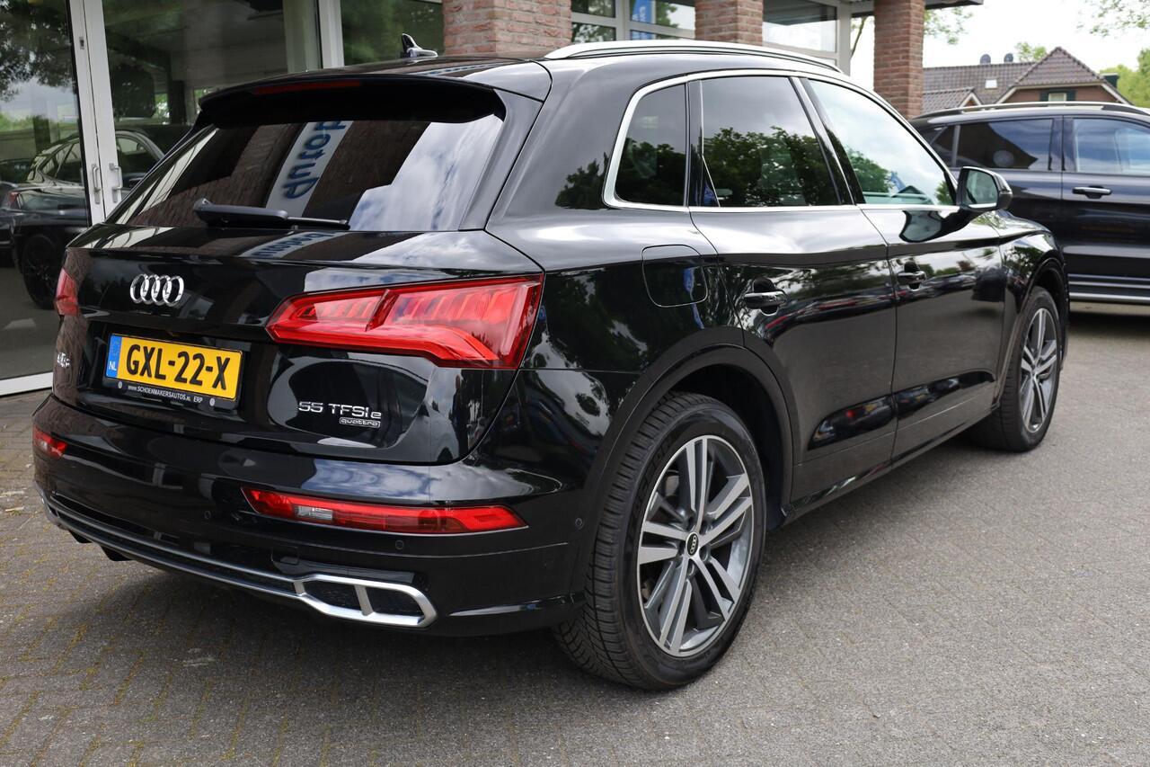 Audi Q5 50 TFSI e PHEV quattro S-Line edition 299PK! PANO LEER/NAPPA+MEMORY COCKPITVIEW Luchtvering TREKHAAK-ELEK 360-CAMERA 20"LMV ACHTERKLEP-ELEK 2xPDC STOELVERW. ZWARTE-HEMEL ENZ!