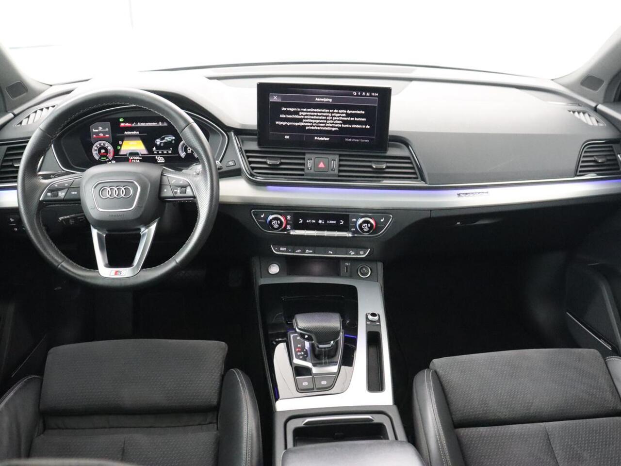 Audi Q5 55 TFSIe S edition | Panoramadak | Bang & Olufsen | Stoelverwarming | Adaptive cruise | Luchtvering | Matrix LED | 21'' | Carplay | Half leder | Navigatie | Camera | PHEV | Plug In