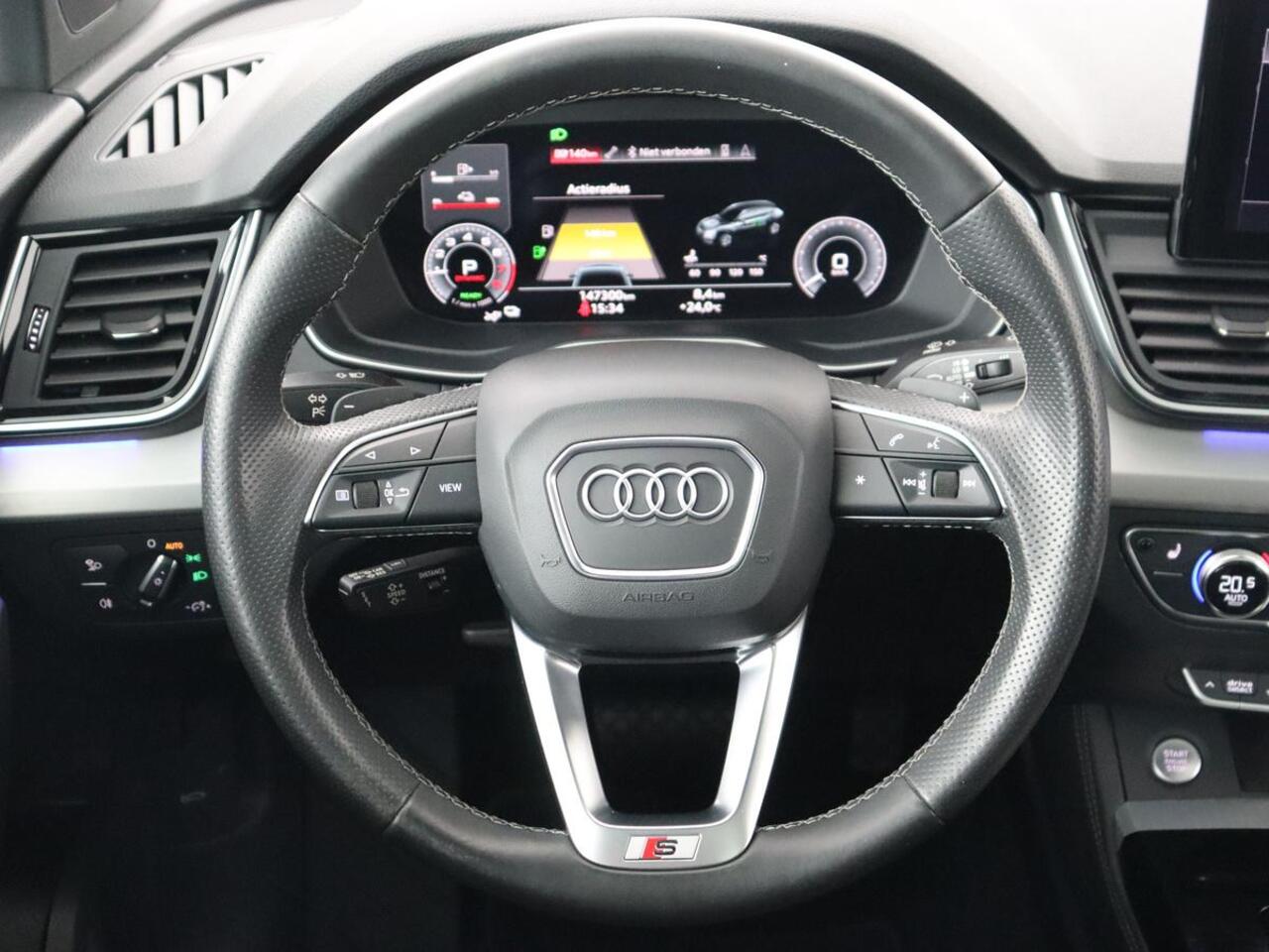 Audi Q5 55 TFSIe S edition | Panoramadak | Bang & Olufsen | Stoelverwarming | Adaptive cruise | Luchtvering | Matrix LED | 21'' | Carplay | Half leder | Navigatie | Camera | PHEV | Plug In