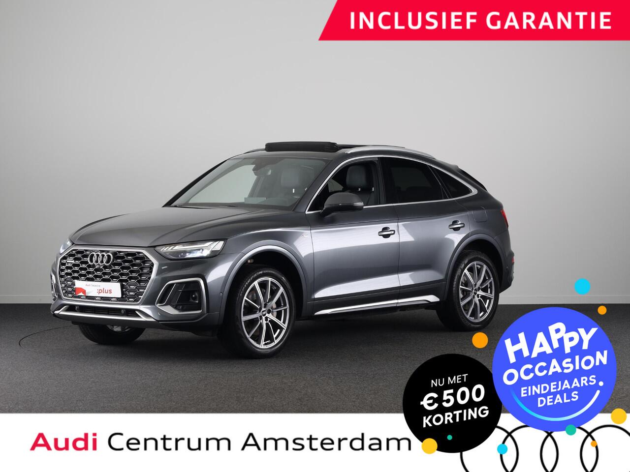 Audi Q5 Sportback 50 TFSI e S edition 299 pk S-tronic | Navigatie | Panoramadak | Trekhaak (wegklapbaar) | Parkeersensoren (Park assist) | Rondomzicht camera | Stoelverwarming v/a | S-Line |