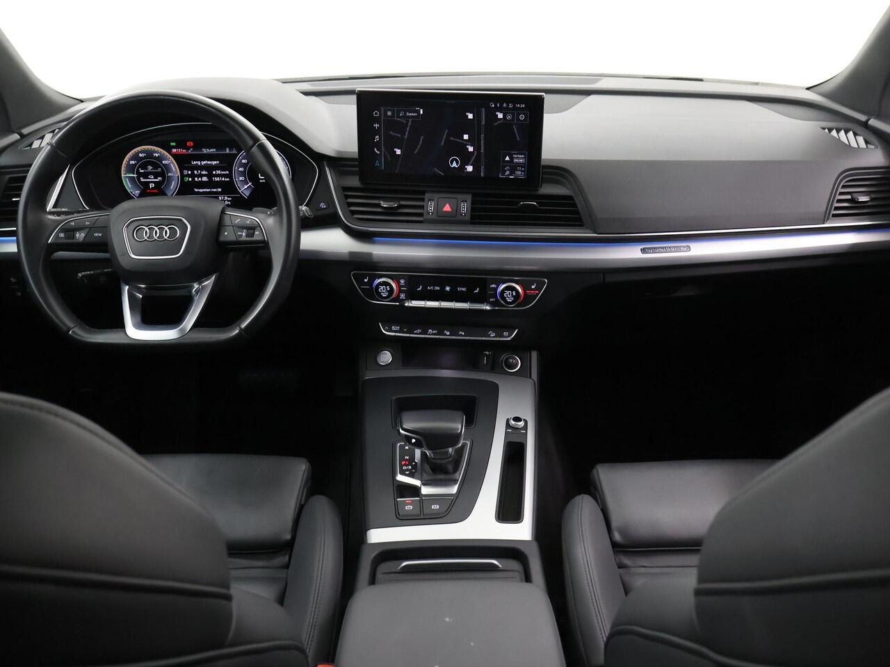 Audi Q5 Sportback 50 TFSI e S edition | S-Line | Panoramadak | Ele. verstelbare stoelen + Geheugen | Matrix LED | Sportstoelen | 360 Camera | Virtual Cockpit | DAB | Navigatie | Rij-Hulpsysteem | Multicolor-LED |