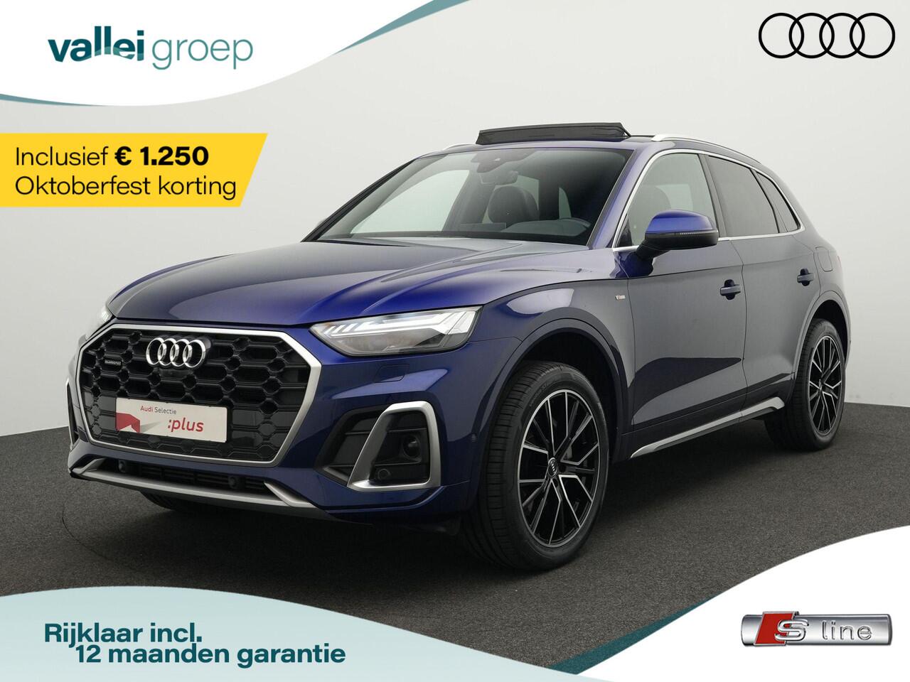 Audi Q5 50 TFSI e 299 pk S-tronic S edition / S-Line | Panoramadak | Rondomzicht camera | Matrix LED | Side Assist | Afgevlakt sportstuur