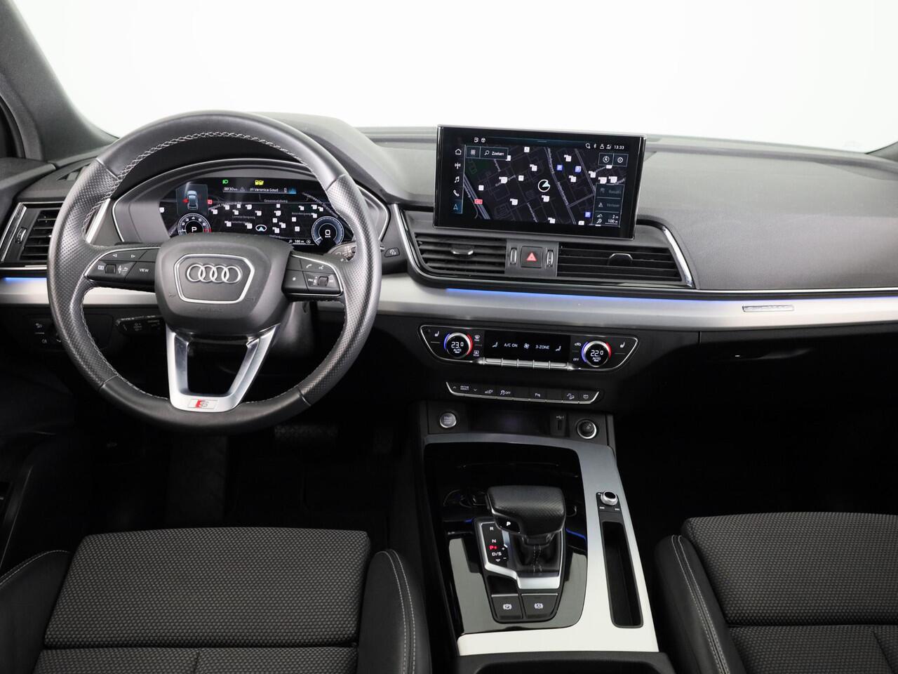 Audi Q5 Sportback 50 TFSI e S edition 299pk | Panoramadak | Trekhaak | Verwarmbare voorstoelen | Adpatieve cruise controle | Matrix koplampen | Navigatie